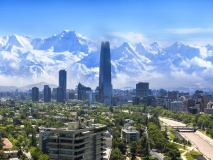 Vue sur les Andes, Santiago, Chili